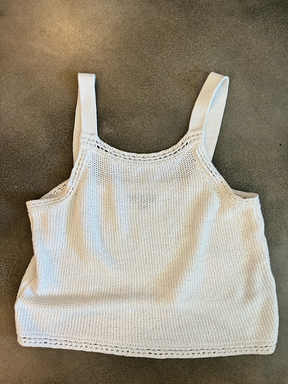 Banana Republic White Sweater Tank Top Knit Size Medium